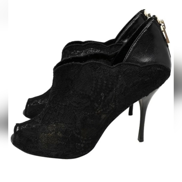 Ted Baker Lace Open Toe Stilleto Booties EU39/US8 - Picture 1 of 8